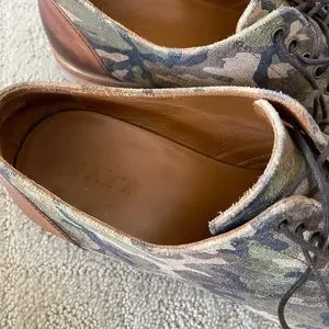 Size 43 Taft camo and burnished leather dress shoes The Kennedy Shoe in Green Camo | TAFT main image 4